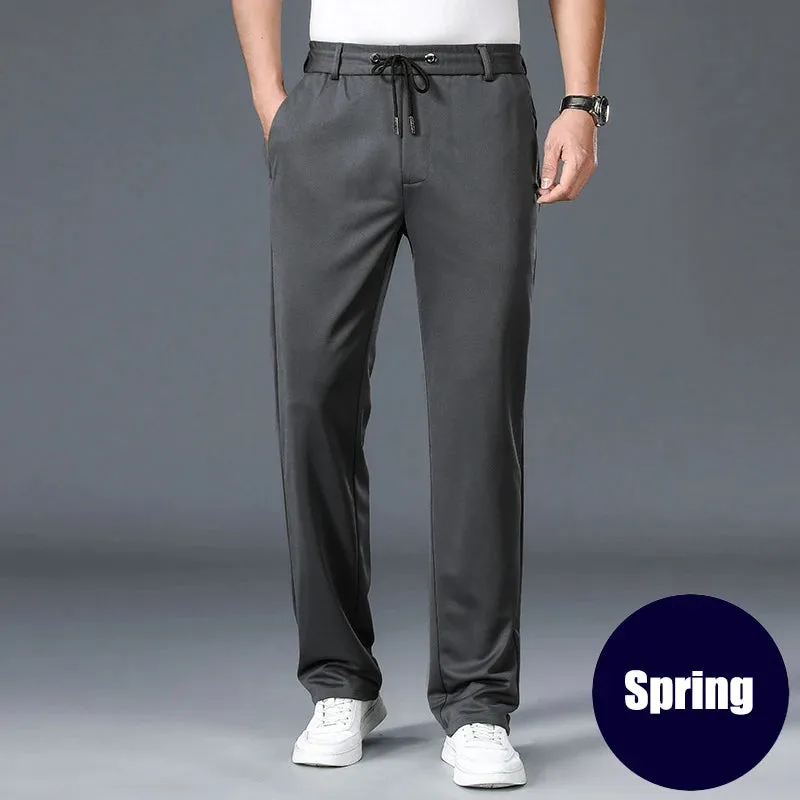 Clark & Co. 10XL Oversized Men's Formal Trousers – Winter Elastic Waist Dress Pants for Men (Slim Fit, Plus Size, Baggy Options)