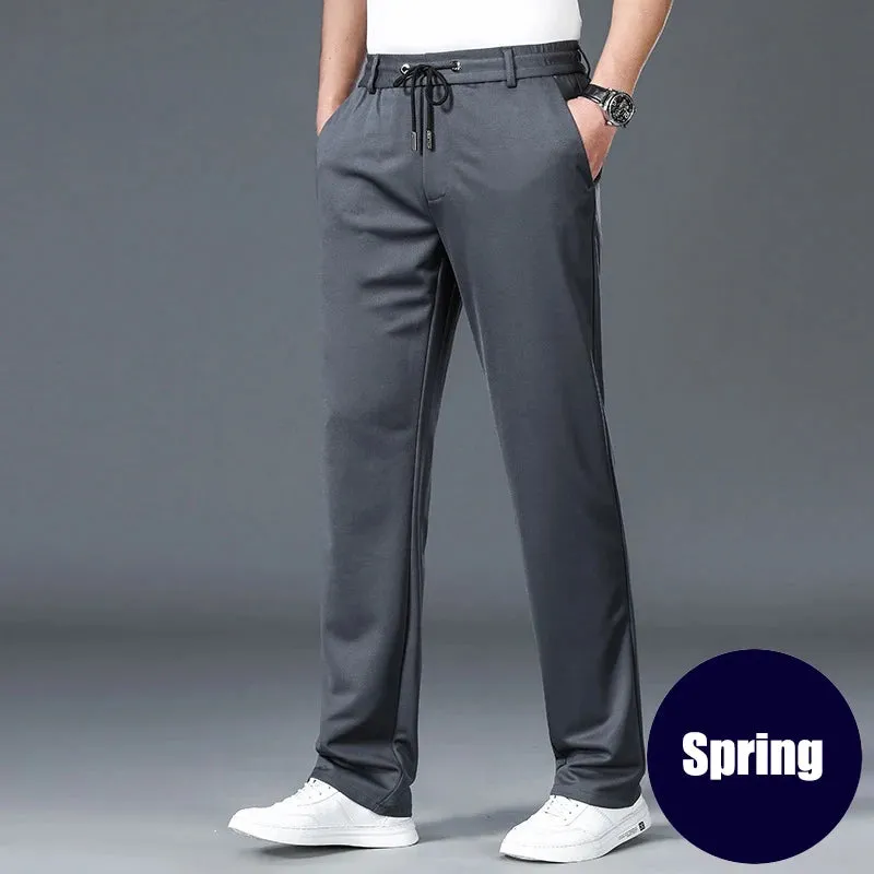 Clark & Co. 10XL Oversized Men's Formal Trousers – Winter Elastic Waist Dress Pants for Men (Slim Fit, Plus Size, Baggy Options)