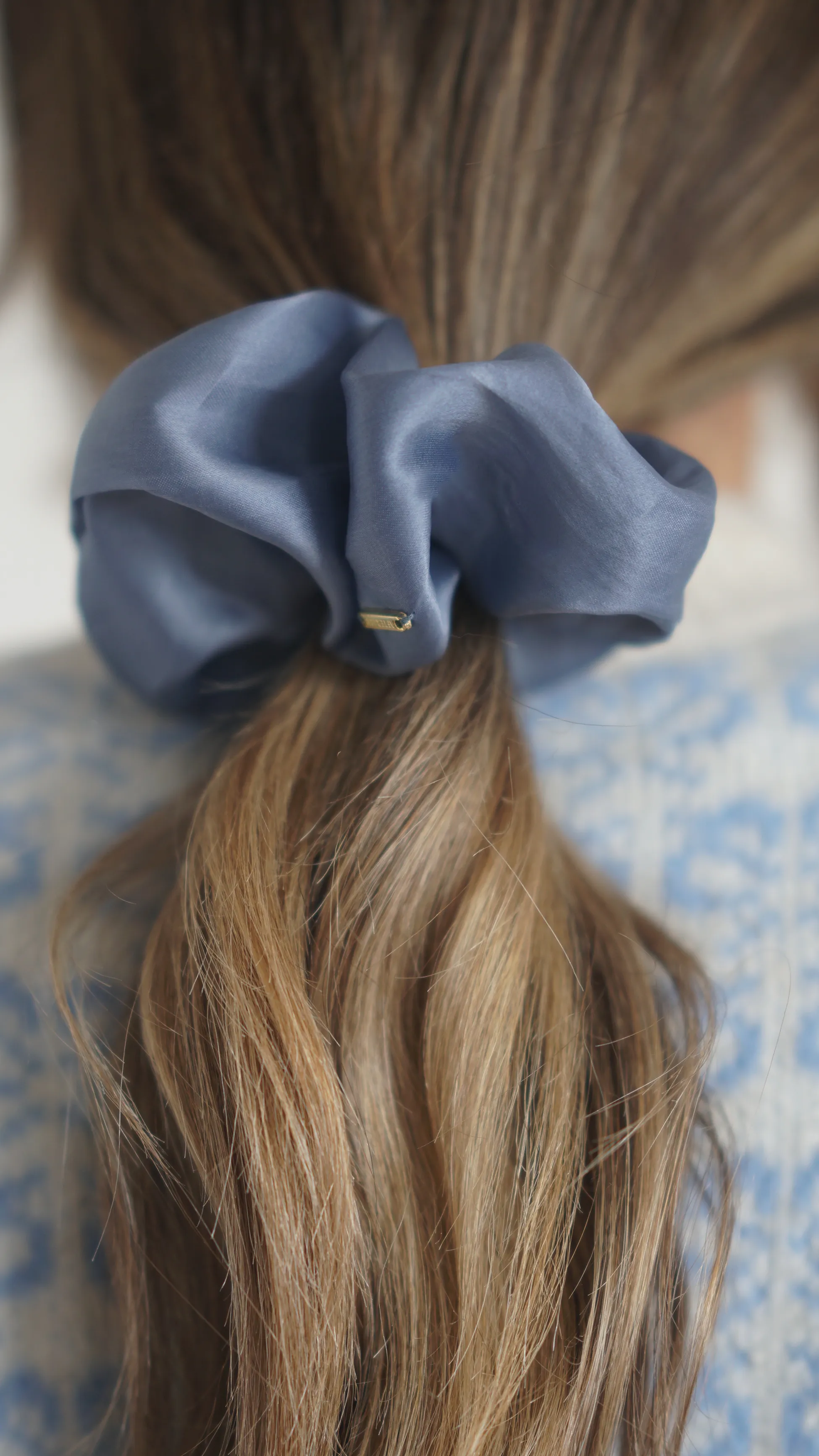 CORA PONY WRAP ORGANZA - BLUEJAY