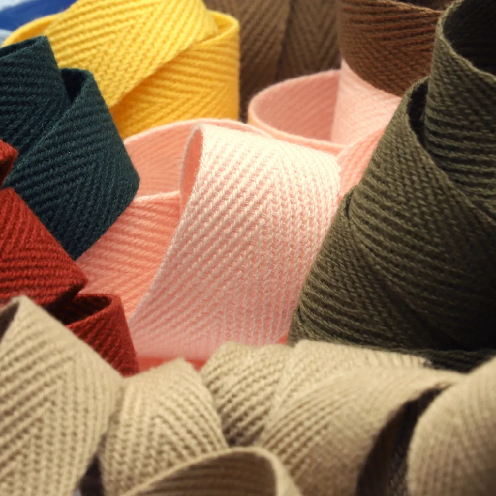 Cotton Herringbone Tape #162 Cream Khaki