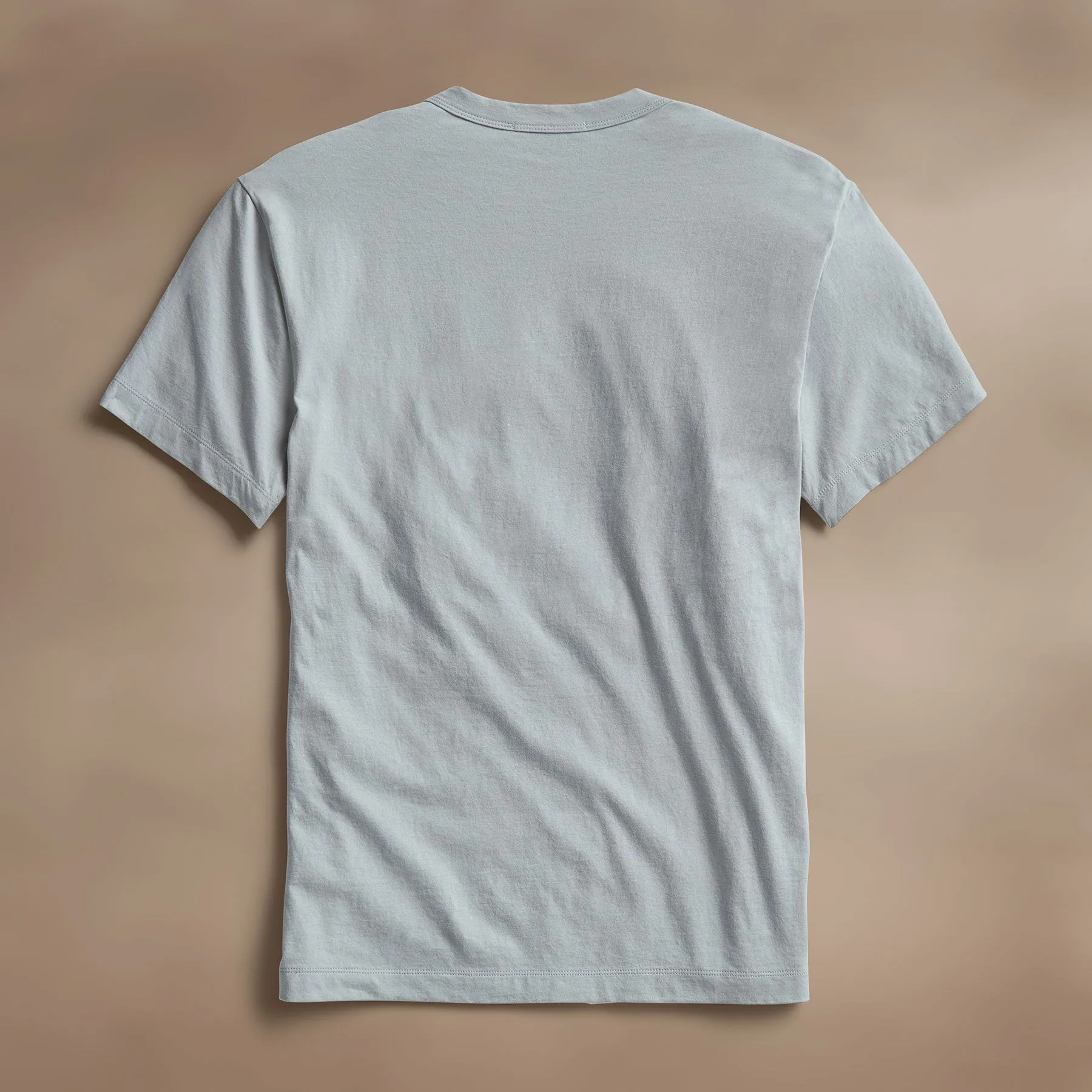 Cotton Linen Pocket Tee - Grey Sky