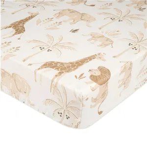 Crane Fitted Crib Sheet Kendi Safari