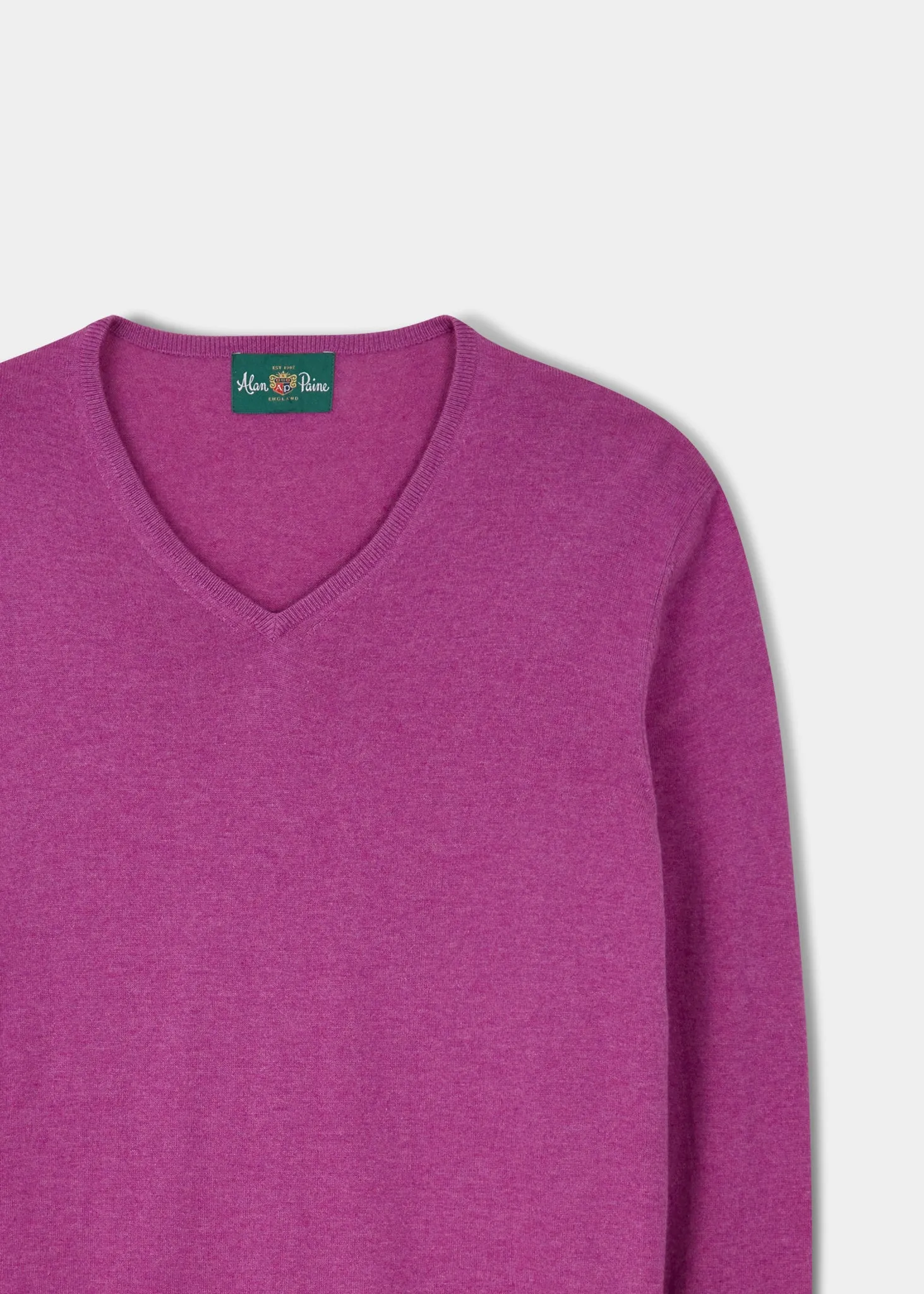 Cromford Luxury Cotton Jumper In Orchid