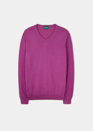 Cromford Luxury Cotton Jumper In Orchid