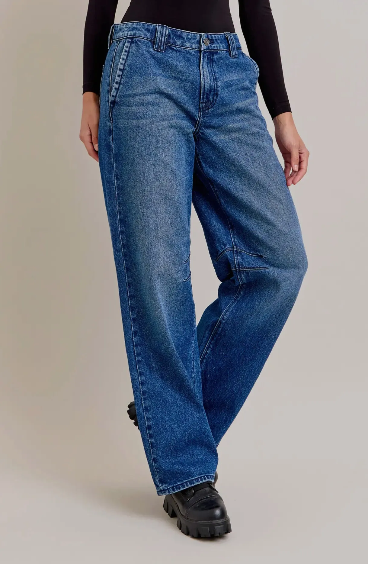 Darcy HR Baggy Jean-Dark Wash