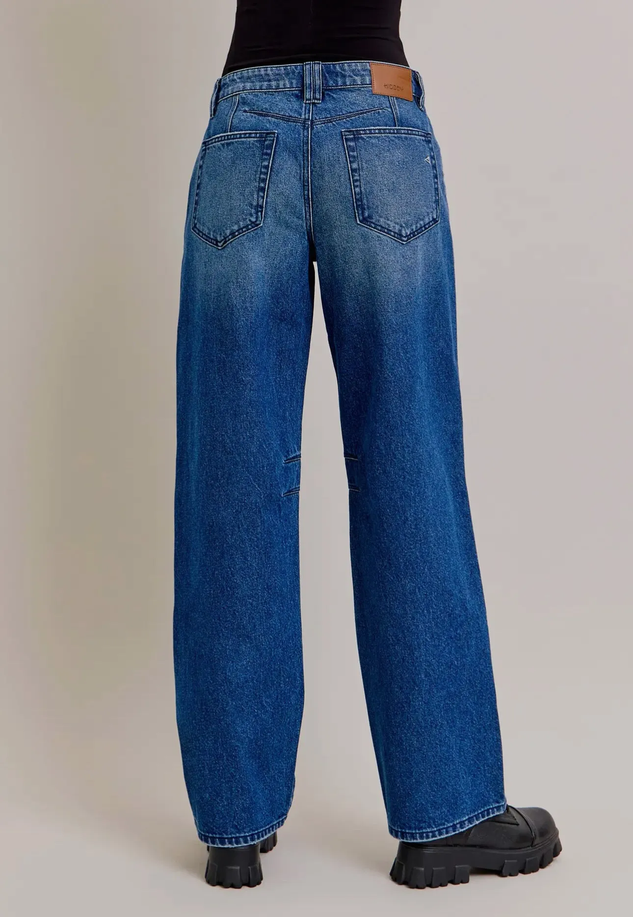 Darcy HR Baggy Jean-Dark Wash