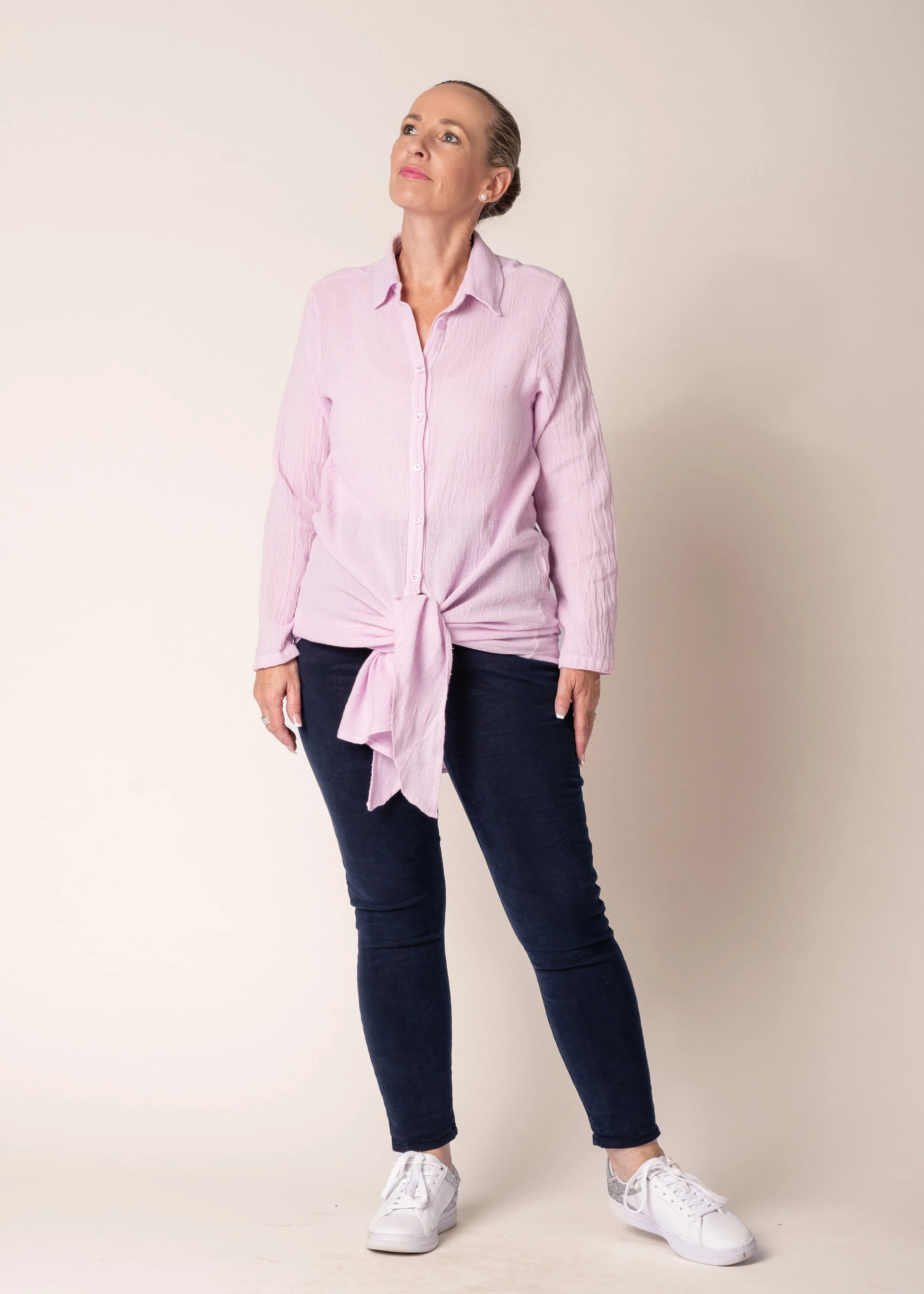Deirdre Top in Freesia Pink