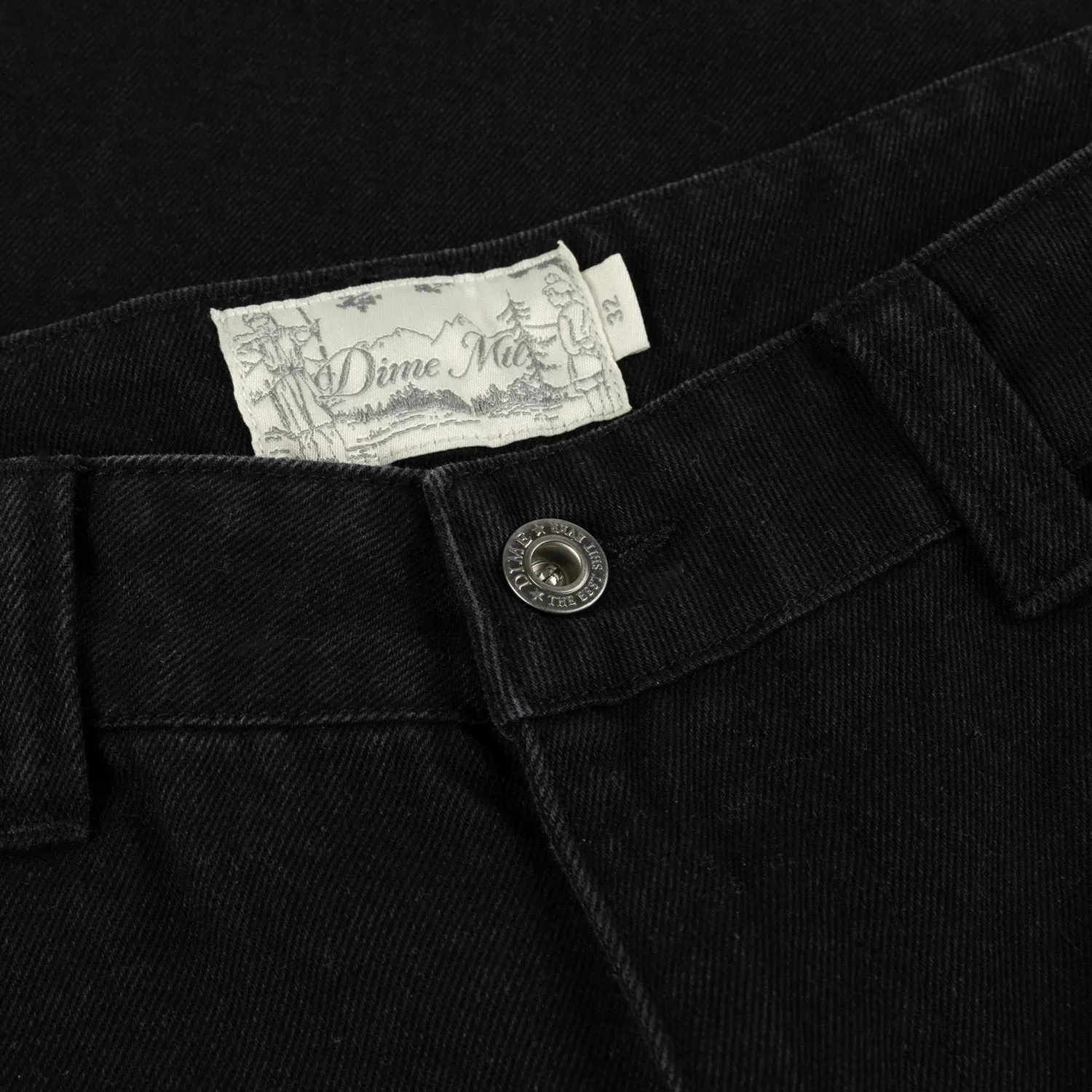 Dime Men Classic Baggy Denim Pants Black
