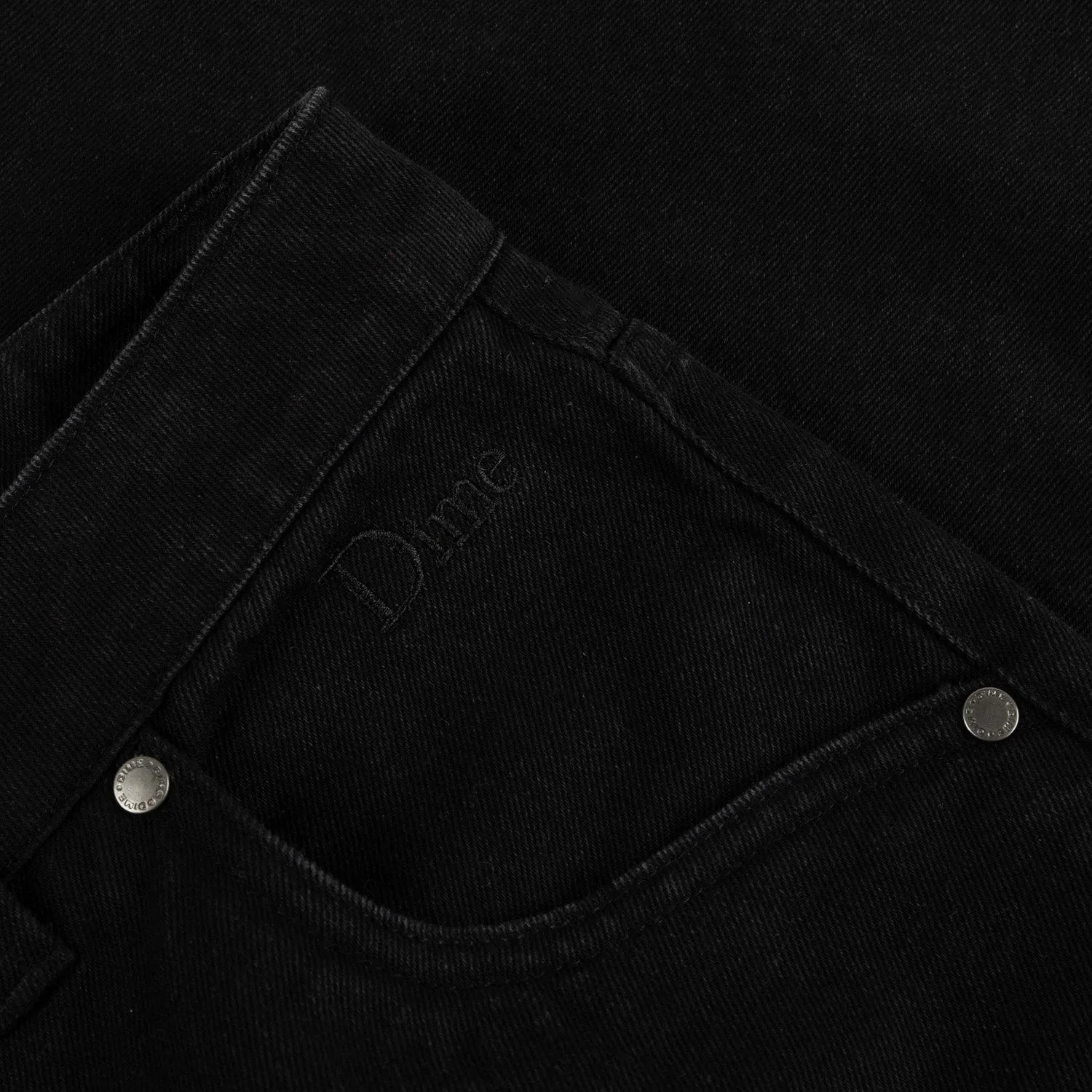 Dime Men Classic Baggy Denim Pants Black
