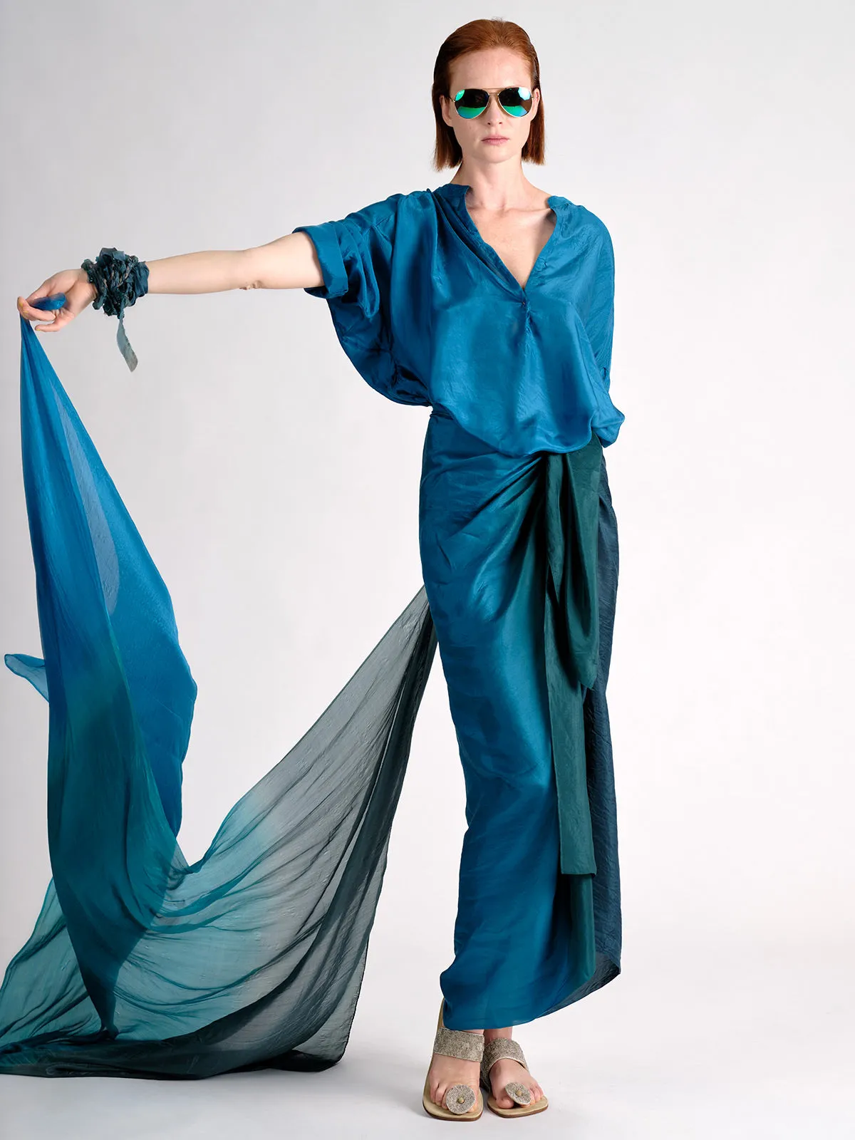 Dip Dye Light Weight Silk Scarf