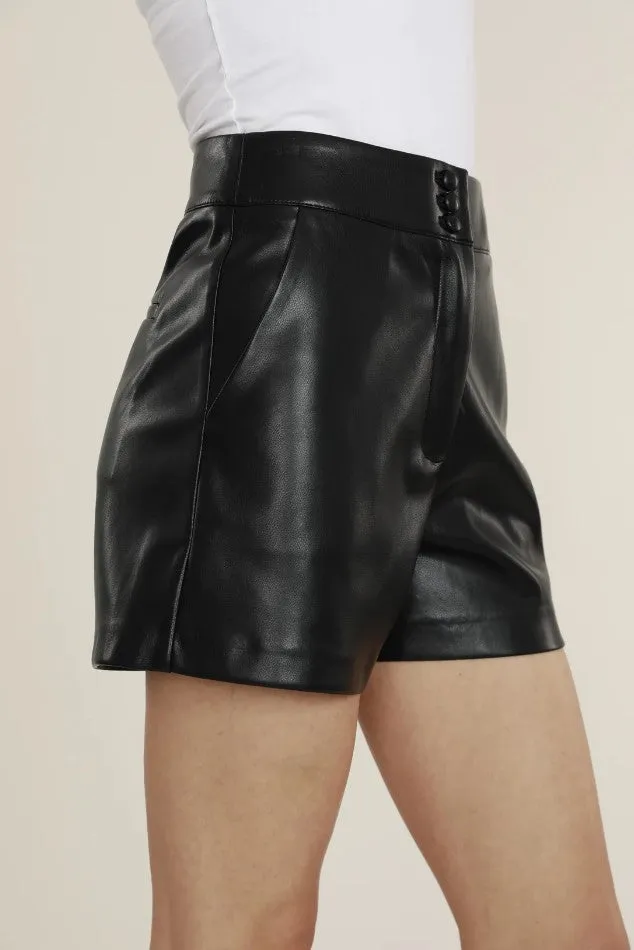 Dolce Cabo Vegan Leather Short, Black/Copper