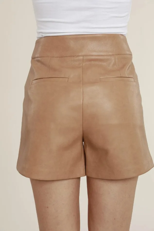 Dolce Cabo Vegan Leather Short, Black/Copper