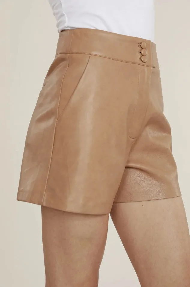 Dolce Cabo Vegan Leather Short, Black/Copper