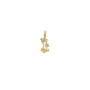 Double Palm Trees Pendant (14K)