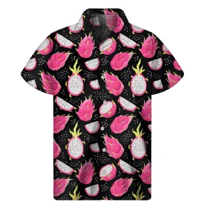 Dragon Fruit Delight: Men's Hawaiian Short Sleeve Shirt