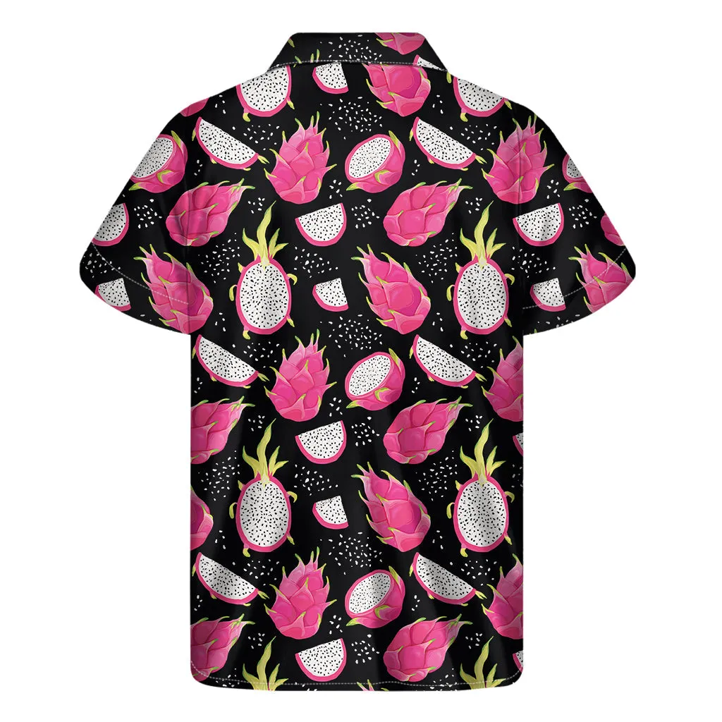 Dragon Fruit Delight: Men's Hawaiian Short Sleeve Shirt