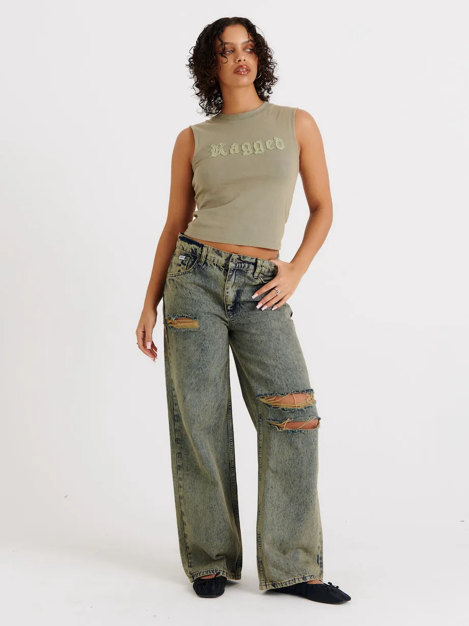 Drifter Distressed Skate Jean