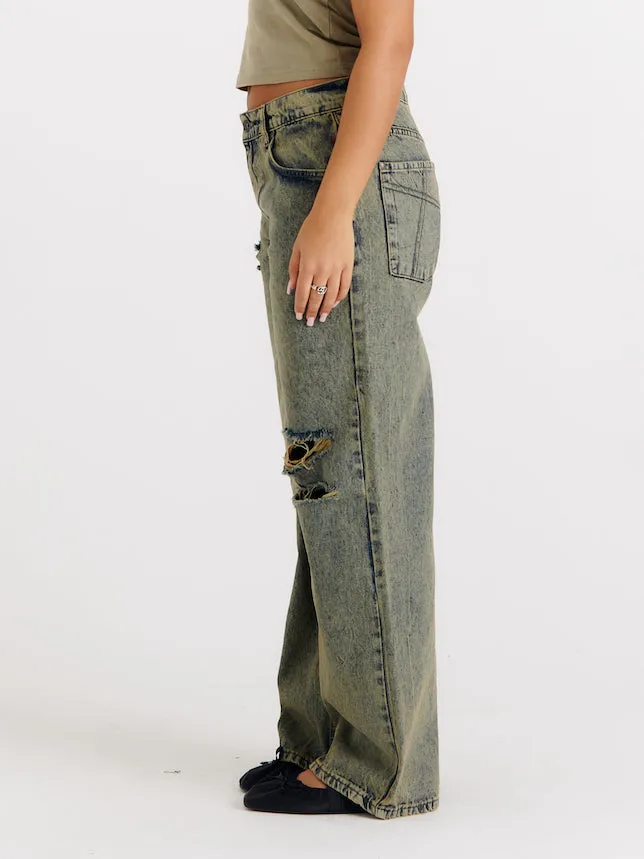 Drifter Distressed Skate Jean