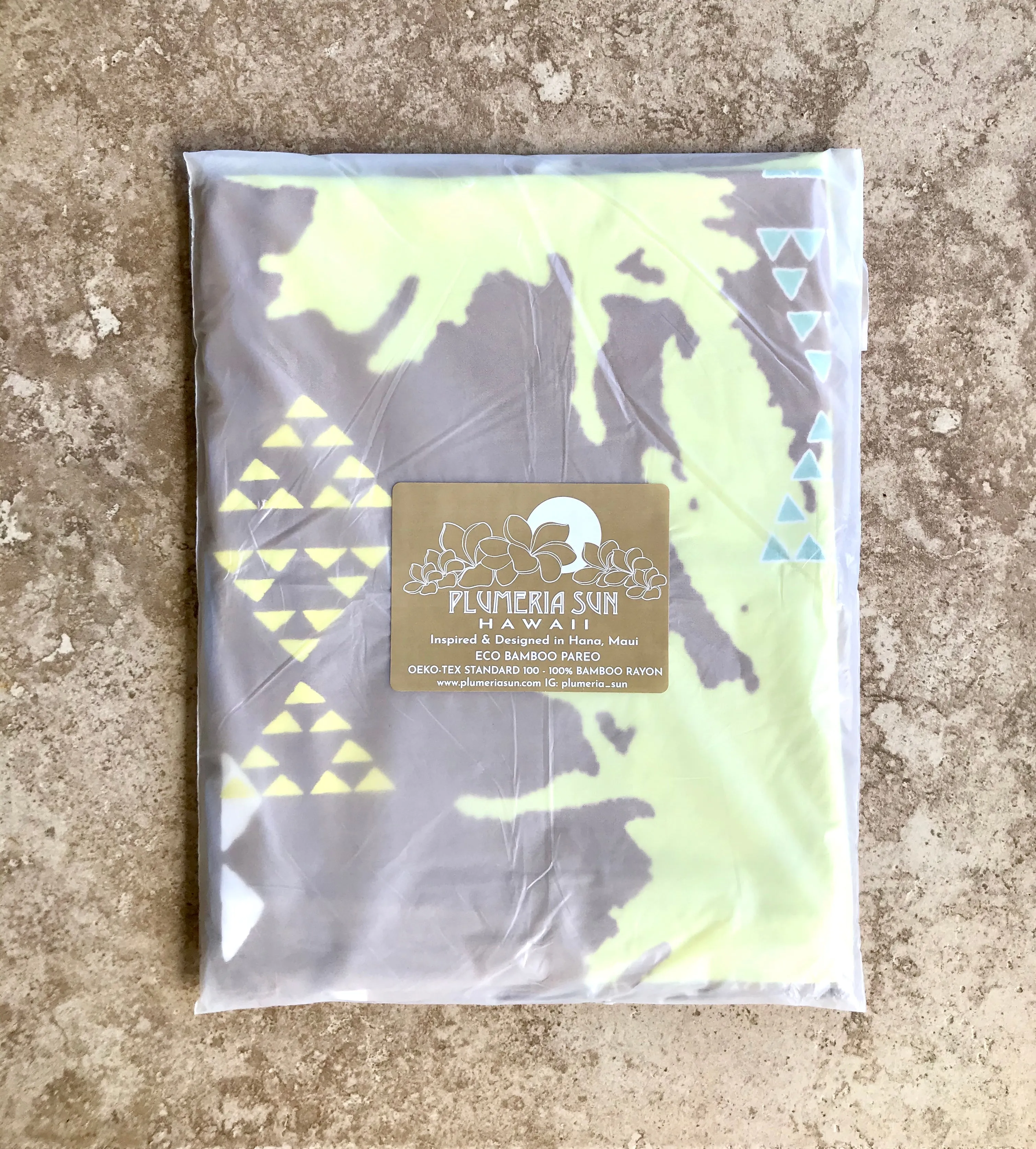 ECO BAMBOO PAREO - PALM TREE Mocha- FULL SIZE
