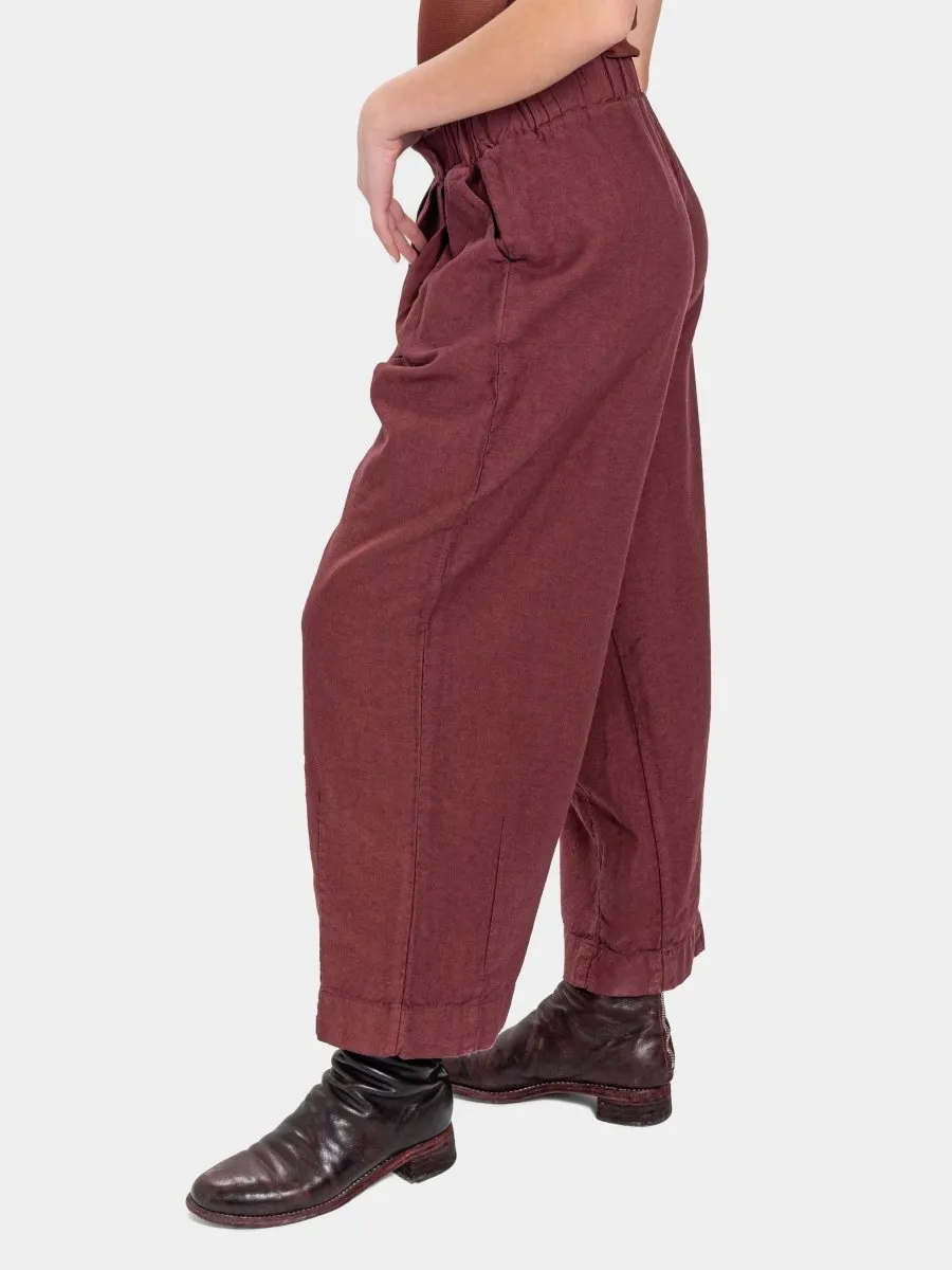 Elastic Waist Pleated Trousers