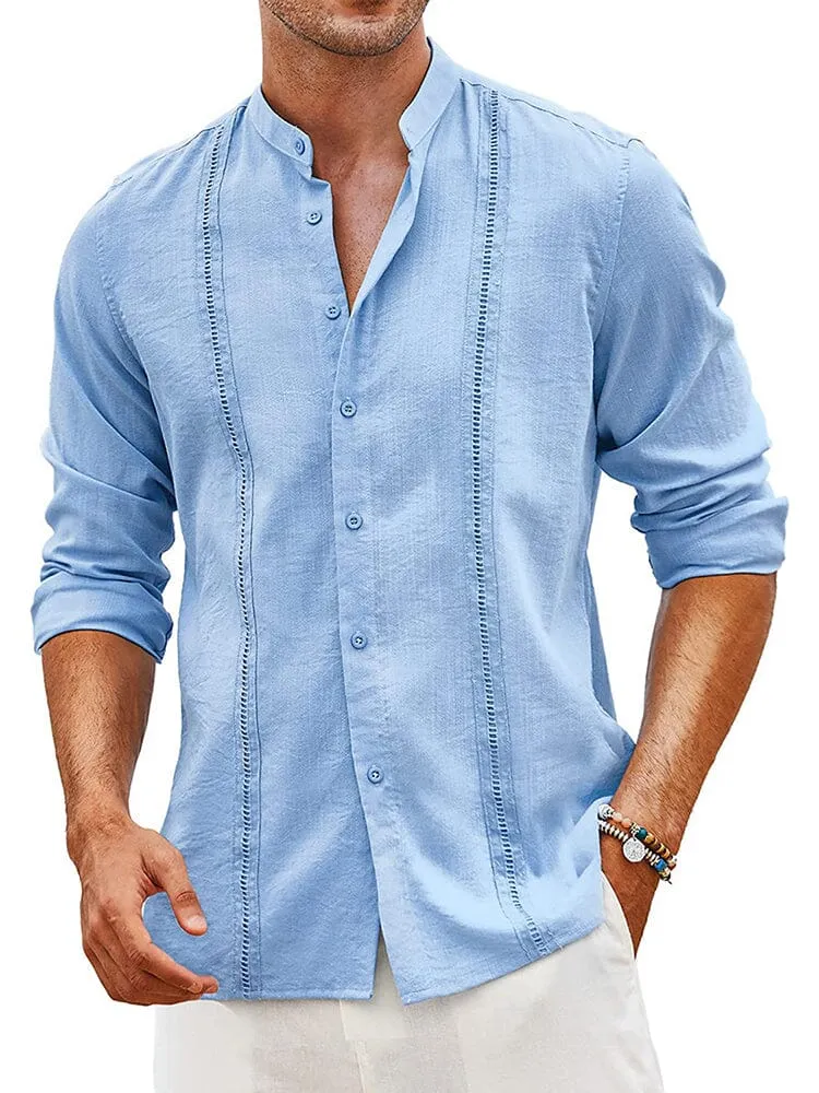 Embroidered Guayabera Linen Shirt (Live Only)