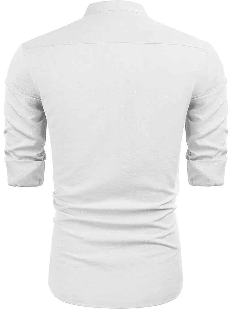 Embroidered Guayabera Linen Shirt (Live Only)