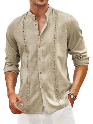 Embroidered Guayabera Linen Shirt (Live Only)