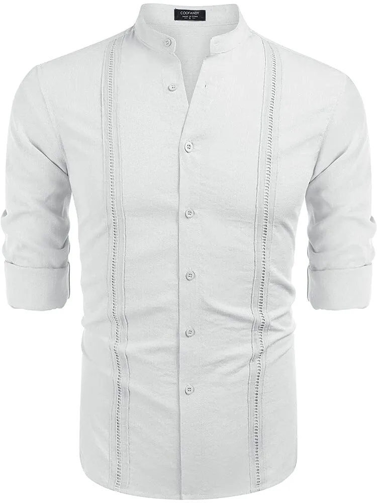 Embroidered Guayabera Linen Shirt (Live Only)