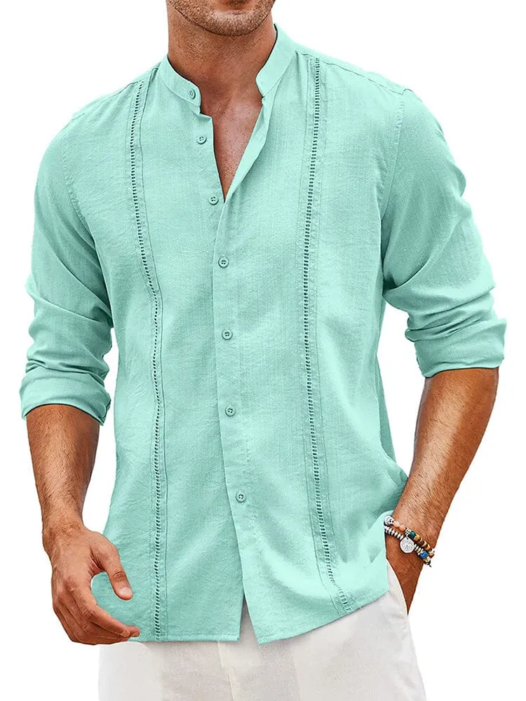 Embroidered Guayabera Linen Shirt (Live Only)