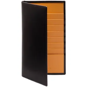 Ettinger Bridle Hide Coat Wallet with 8 Credit Card Slots, Black and London Tan