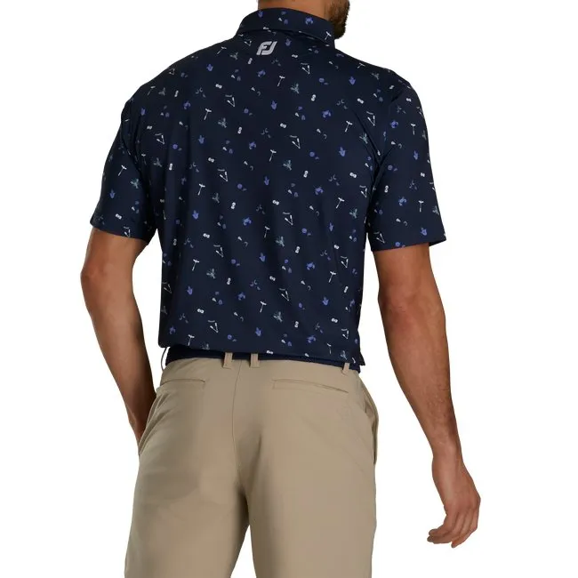 FootJoy Men's Clam Bake Print Lisle Self Collar