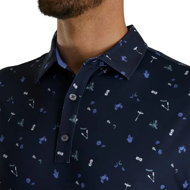 FootJoy Men's Clam Bake Print Lisle Self Collar