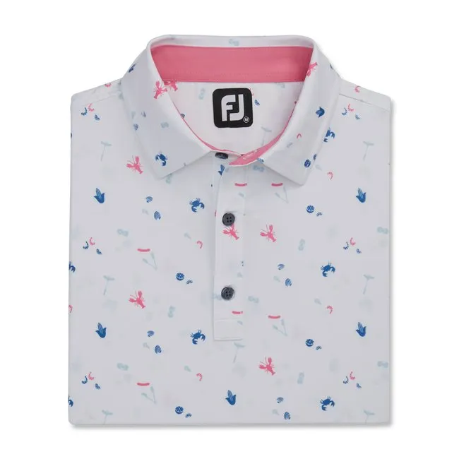 FootJoy Men's Clam Bake Print Lisle Self Collar