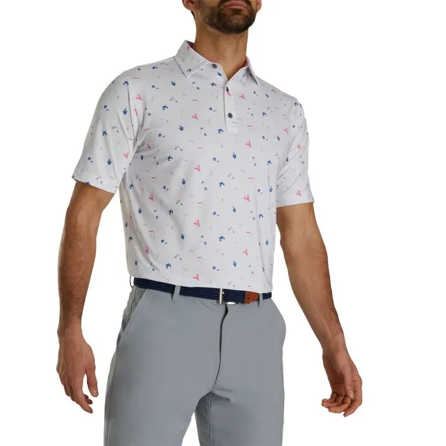FootJoy Men's Clam Bake Print Lisle Self Collar