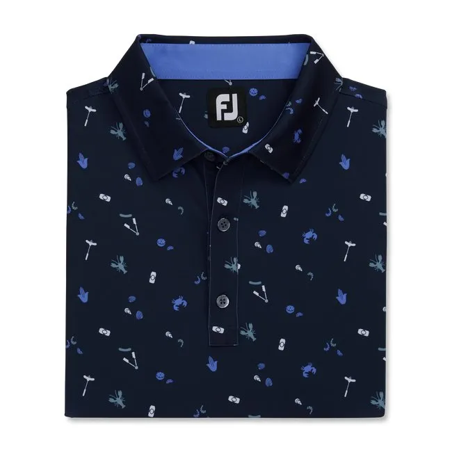 FootJoy Men's Clam Bake Print Lisle Self Collar