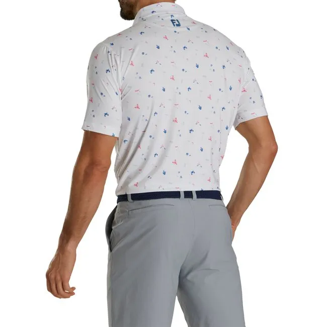 FootJoy Men's Clam Bake Print Lisle Self Collar