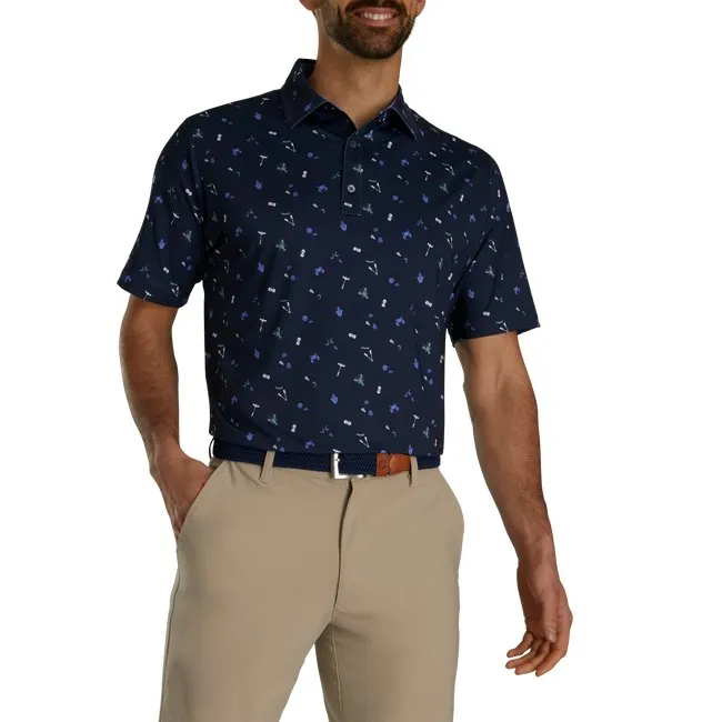 FootJoy Men's Clam Bake Print Lisle Self Collar