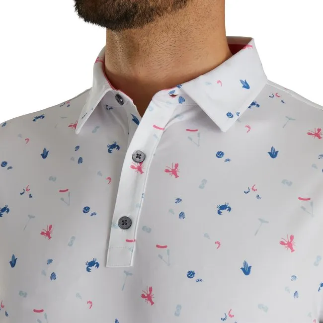 FootJoy Men's Clam Bake Print Lisle Self Collar