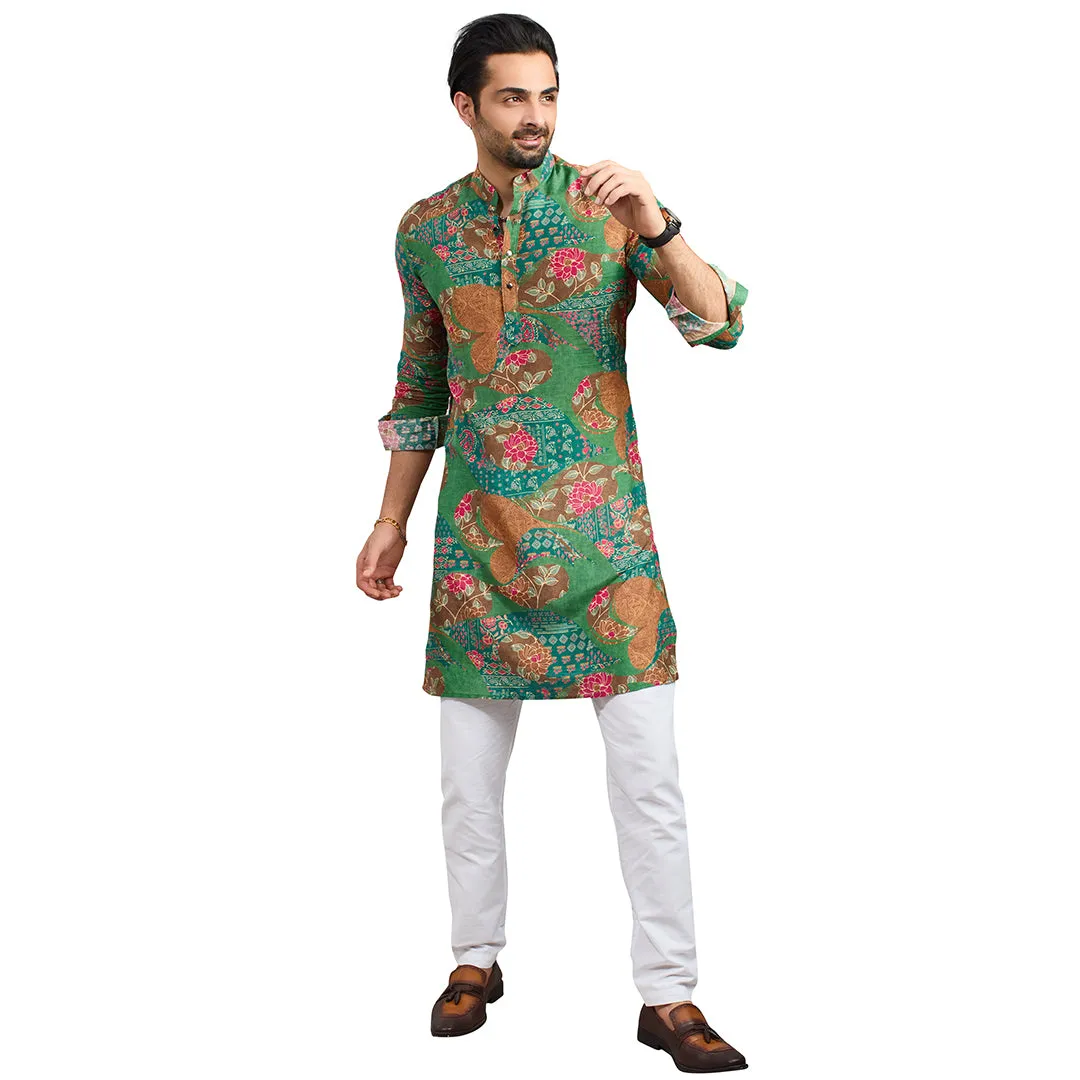 Forest Fern  Kurta  for Men