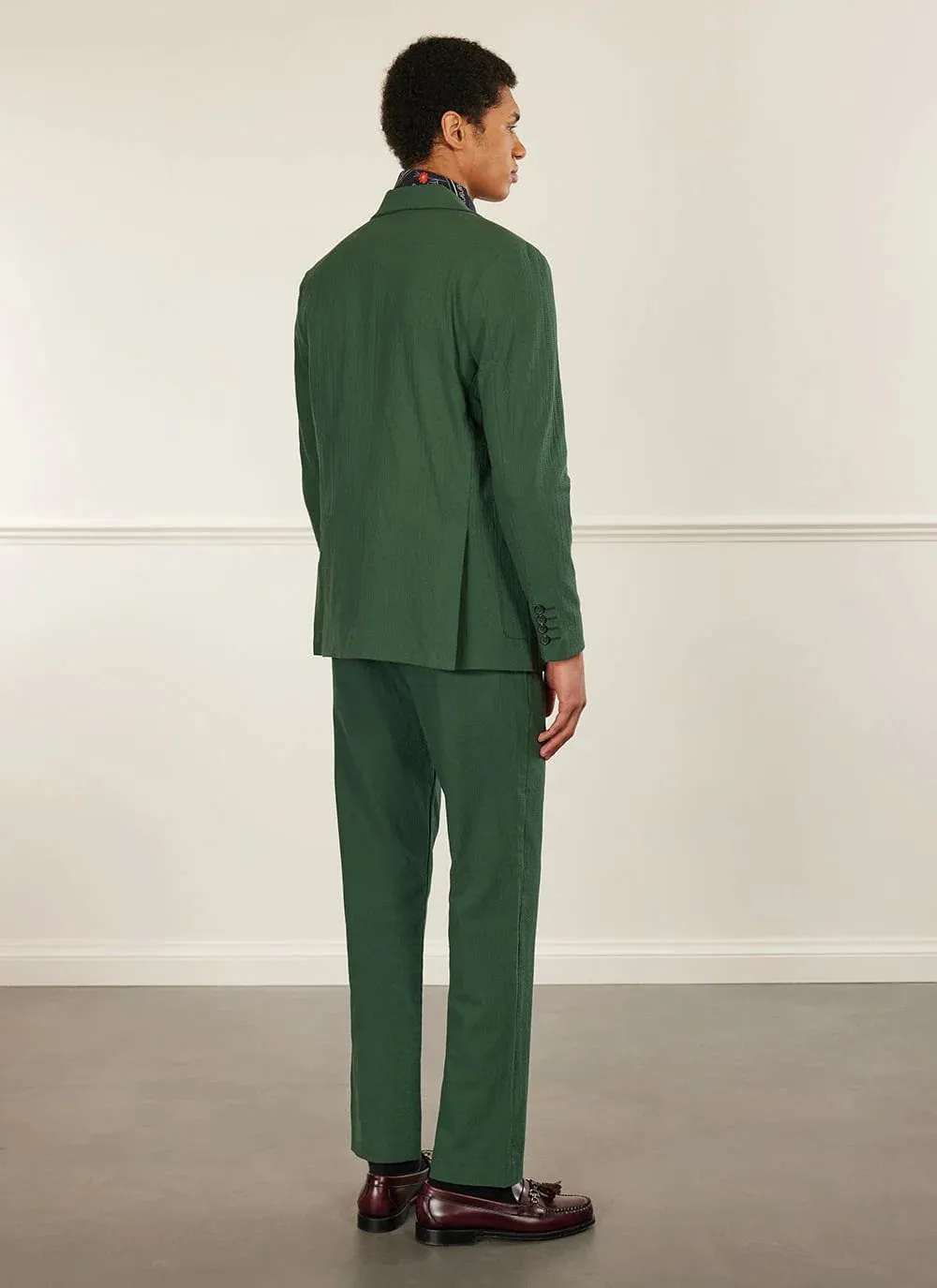 Forest Tailored Seersucker Blazer