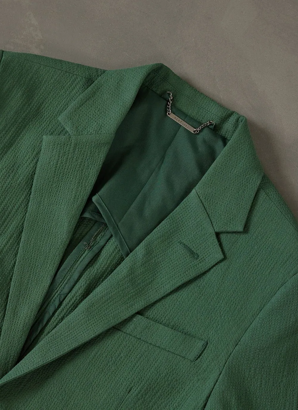 Forest Tailored Seersucker Blazer