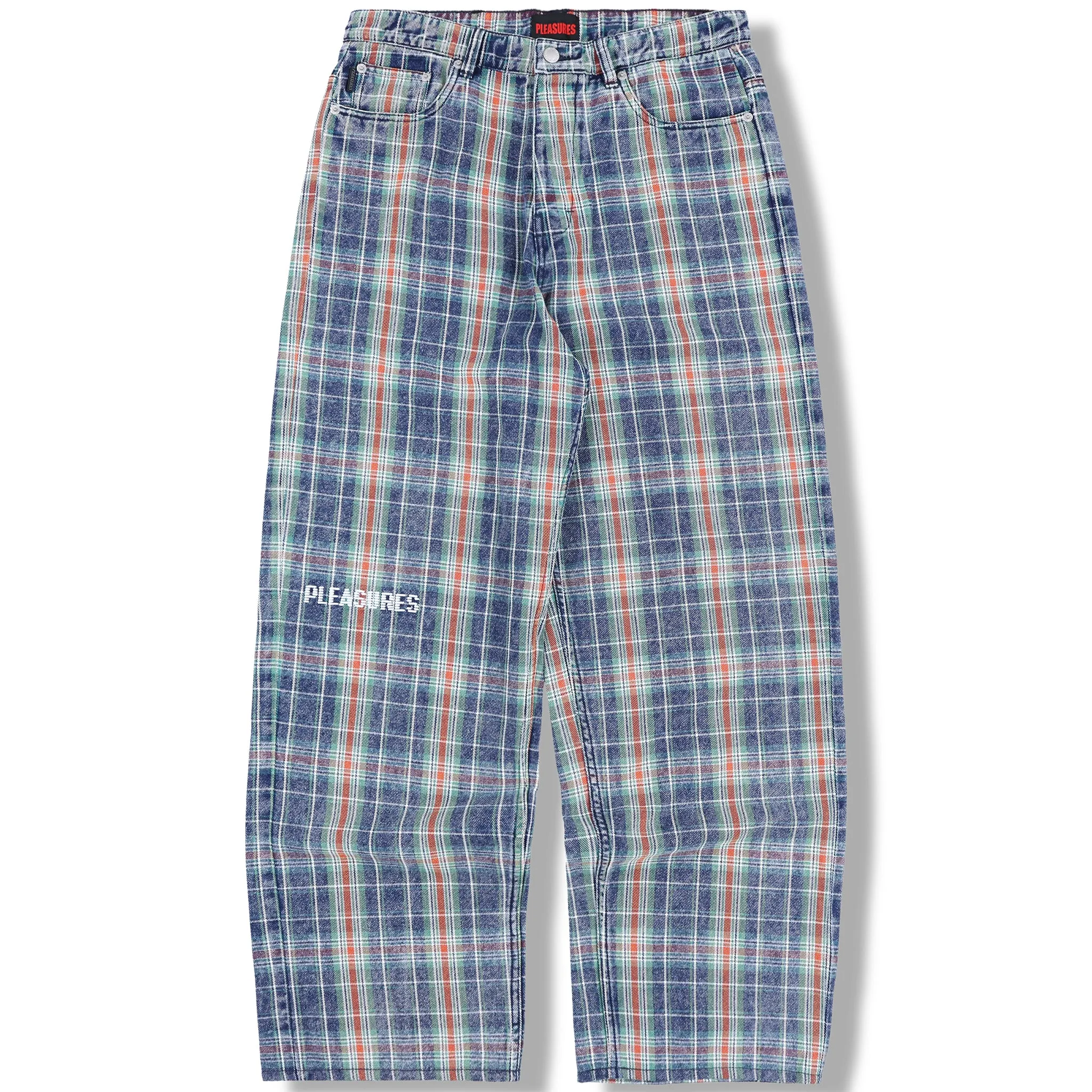 FORMULA PLAID BAGGY JEANS (NAVY)