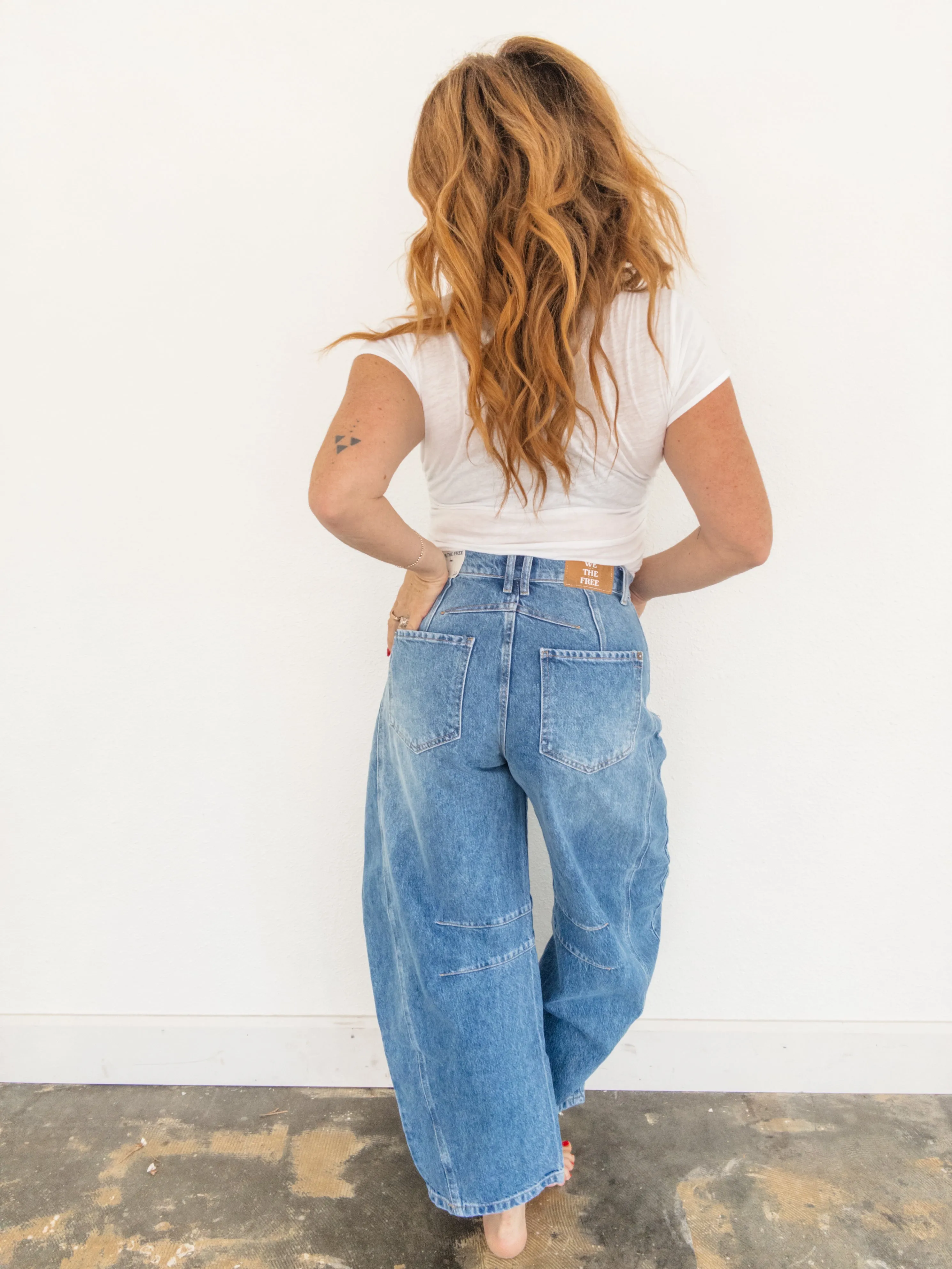Free People Good Luck Mid Rise Barrel
