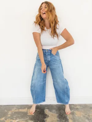 Free People Good Luck Mid Rise Barrel