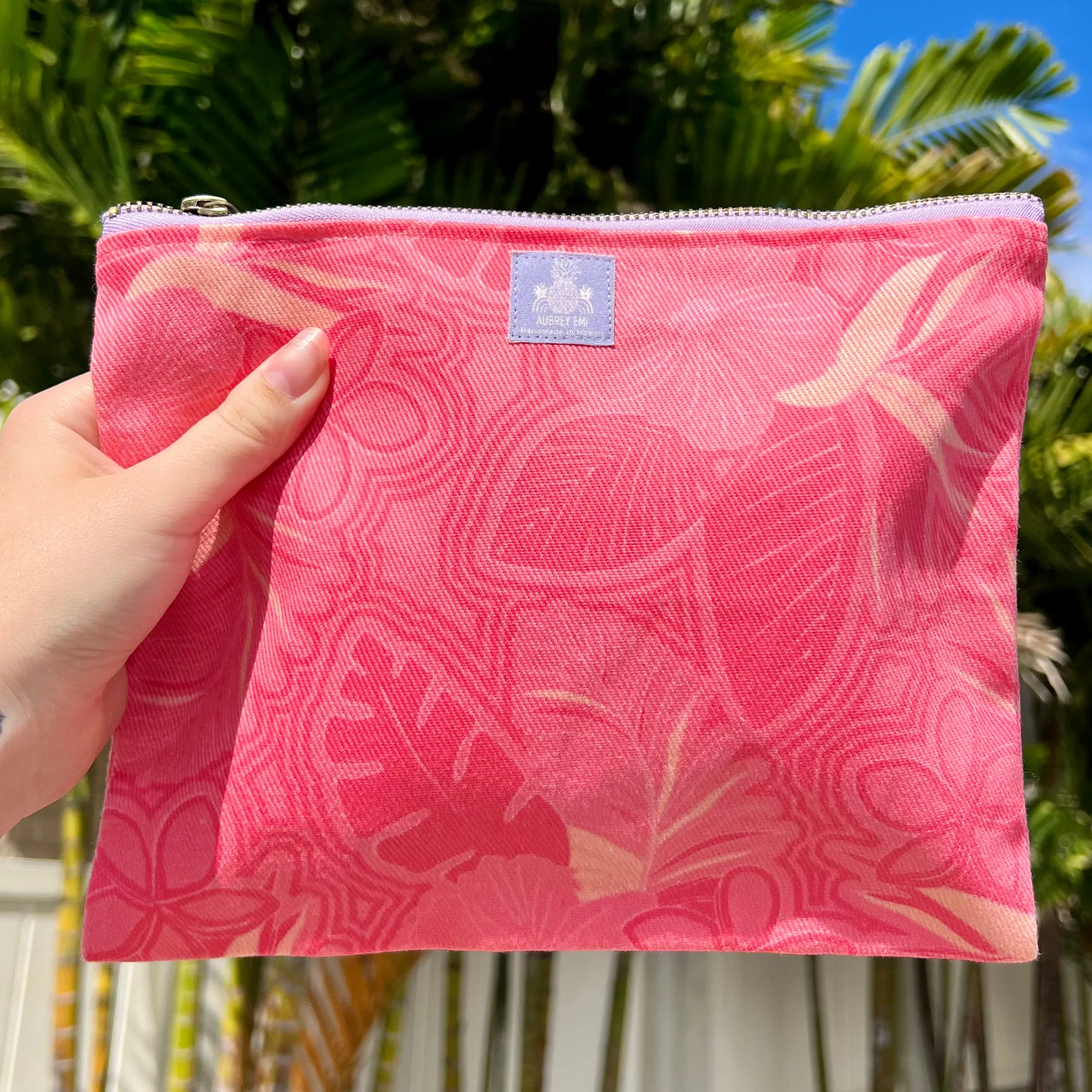 Geometric Blooms Medium Pouch