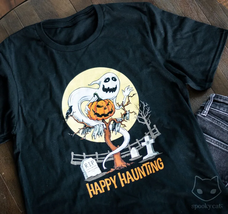 Ghost Haunting Halloween T-Shirt