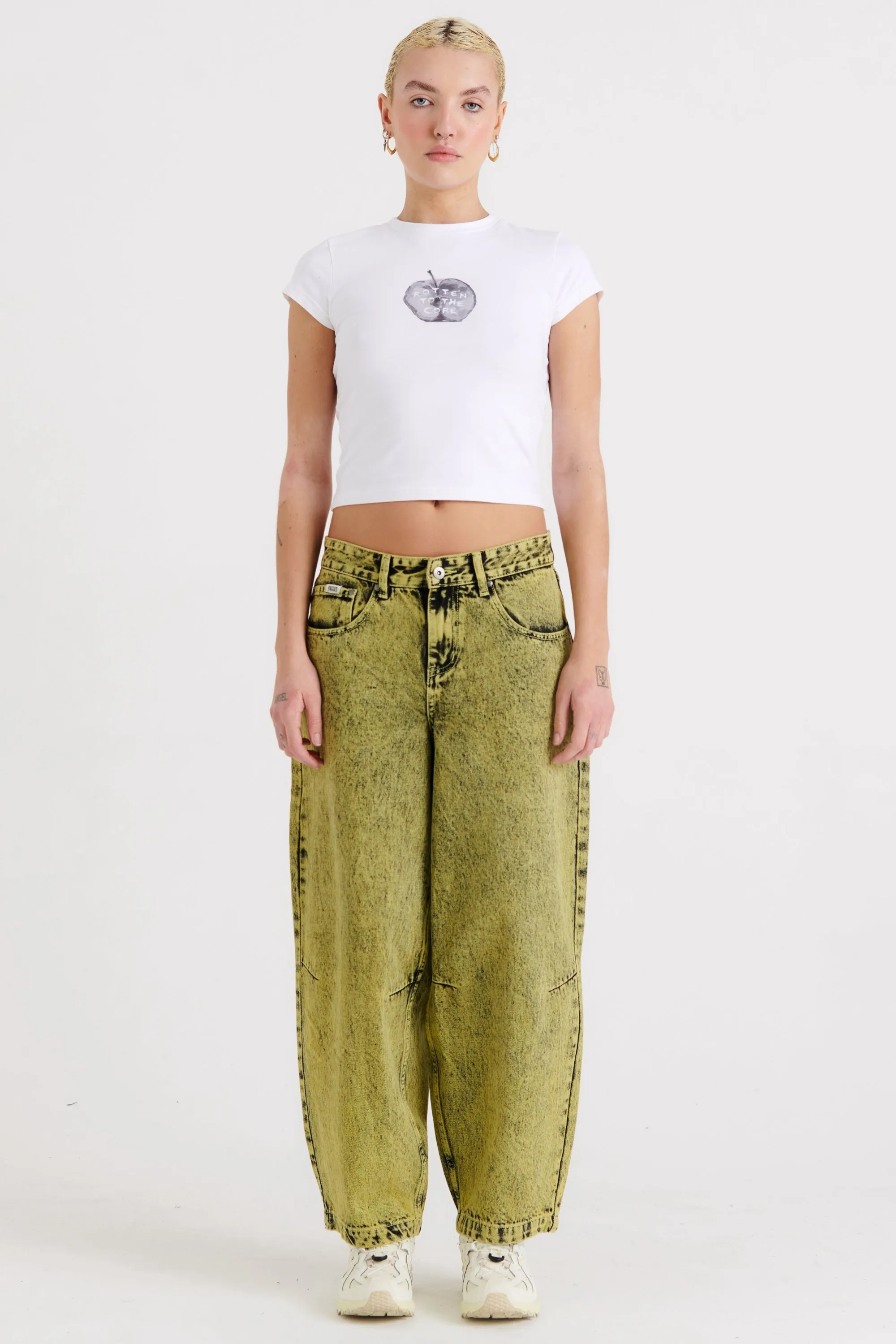 Goliath Jean Green Acid Wash