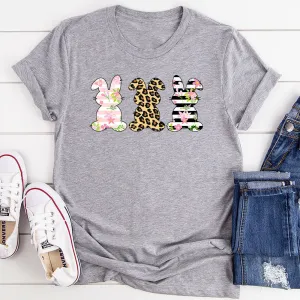 Graphic T-Shirts Floral Easter Bunnies T-Shirt
