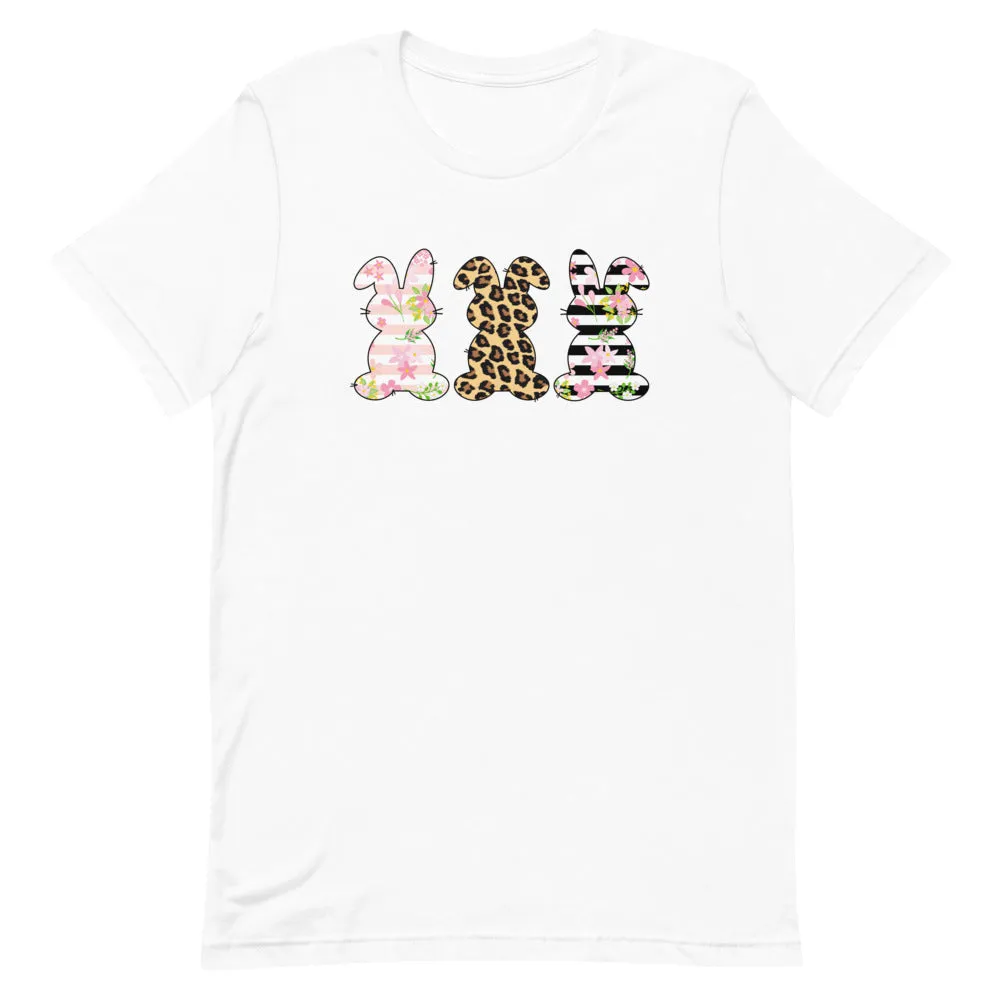 Graphic T-Shirts Floral Easter Bunnies T-Shirt