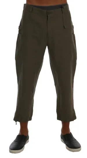 Green Cotton Linen Pants